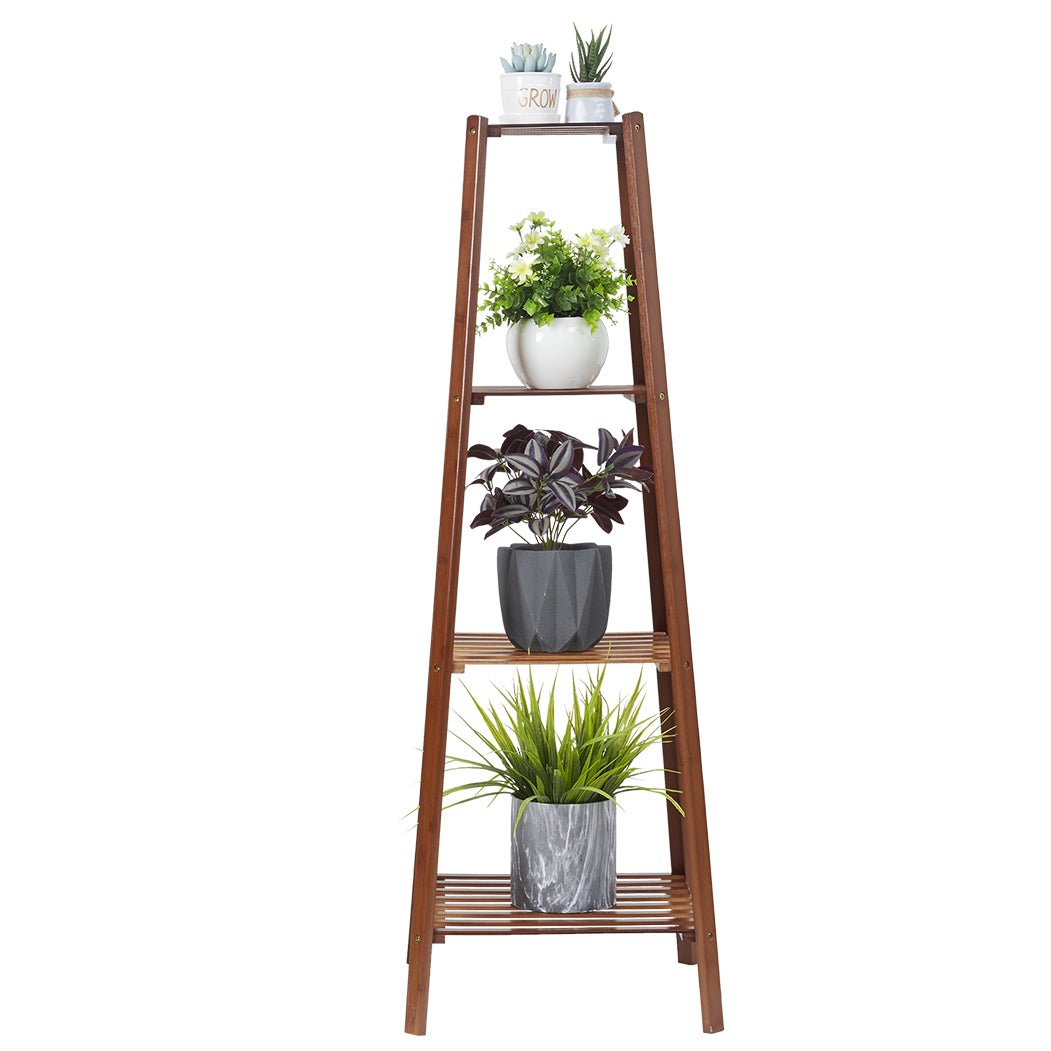 Braun Blumenhocker Eckig Blumenständer Blumensäule Modern Säule Aus Bambus 2/3
