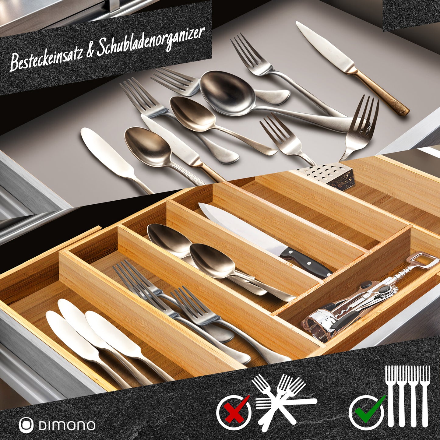 Besteckkasten Besteckeinsatz Schubladeneins