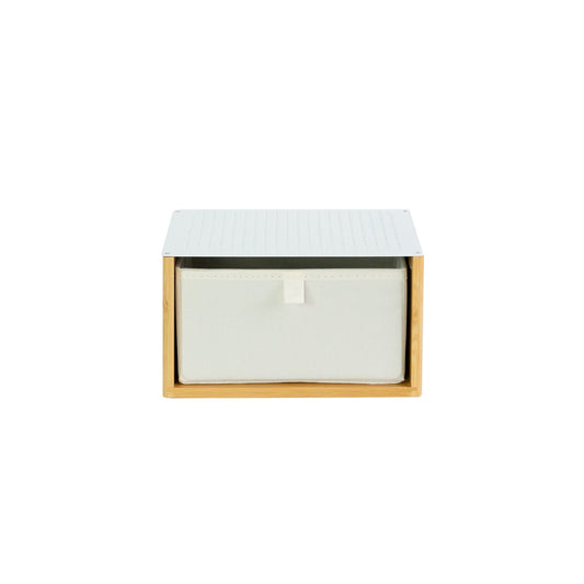 Desk Station-organizer with White Foldable Drawer
