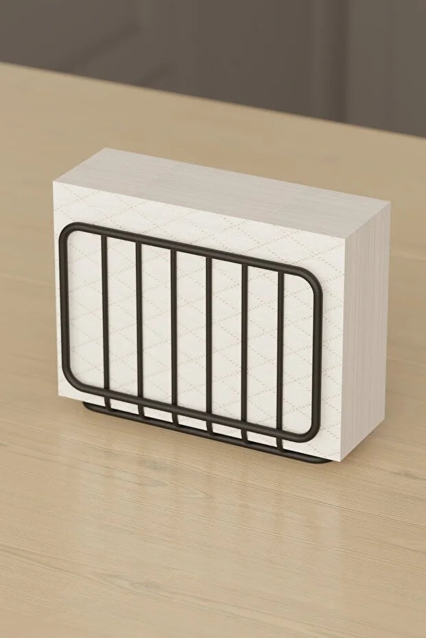 Black Metal Napkin Holder Modern Tabletop Napkin Organizer for Kitchen