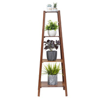 Braun Blumenhocker Eckig Blumenständer Blumensäule Modern Säule Aus Bambus 2/3
