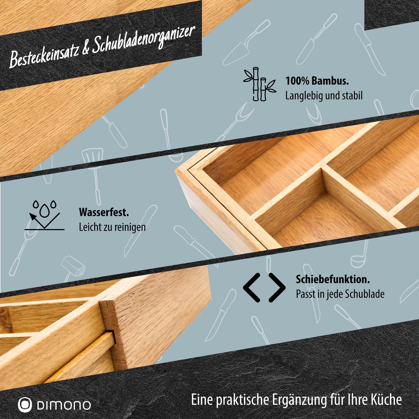 Besteckkasten Besteckeinsatz Schubladeneins