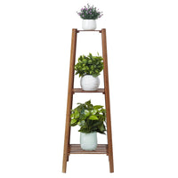 Braun Blumenhocker Eckig Blumenständer Blumensäule Modern Säule Aus Bambus 2/3