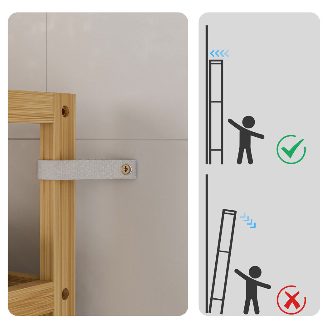 Küchenregal Holzregal Standregal Bambus Vorratsregal Küche Bambusregal Tiefe 25