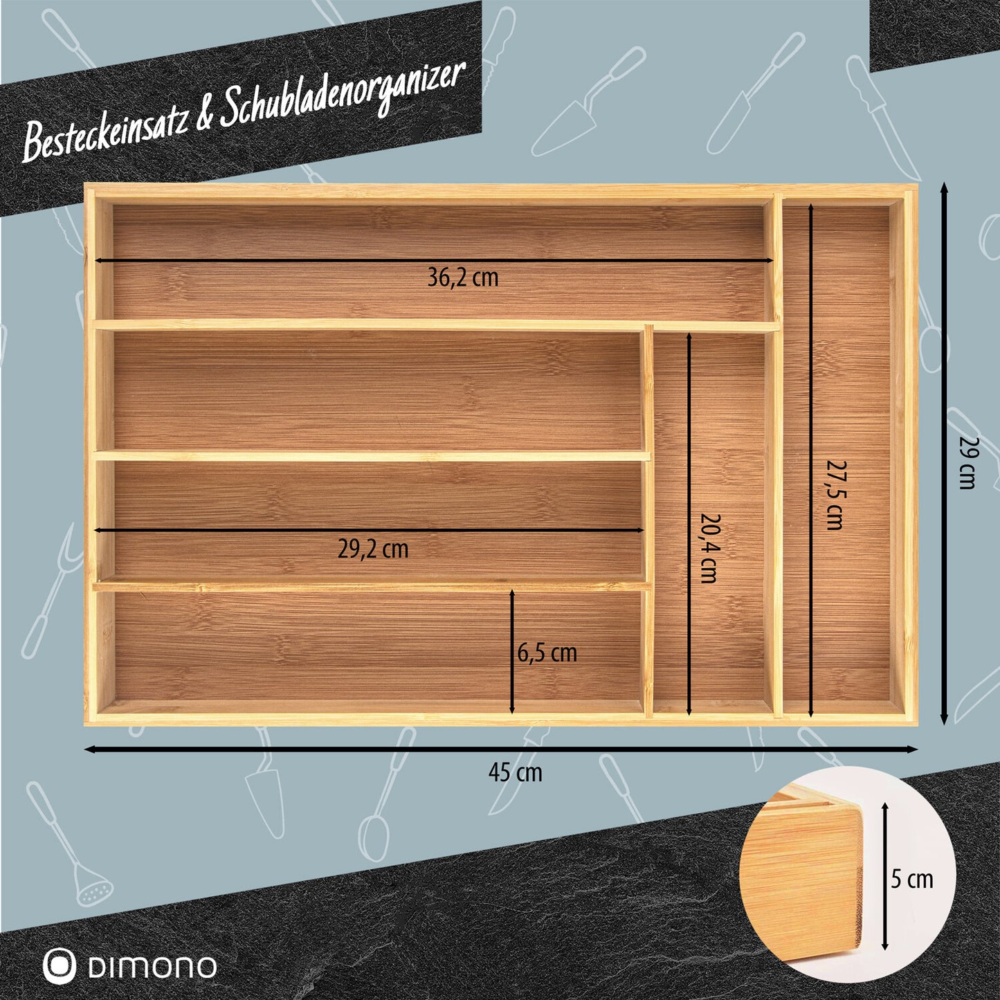 Besteckkasten Besteckeinsatz Schubladeneins
