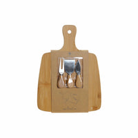 Cutting board DKD Home Decor Natural Metal Bamboo Stainless steel