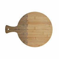 Cutting board DKD Home Decor Black Natural Bamboo Rectangular 30 x 40