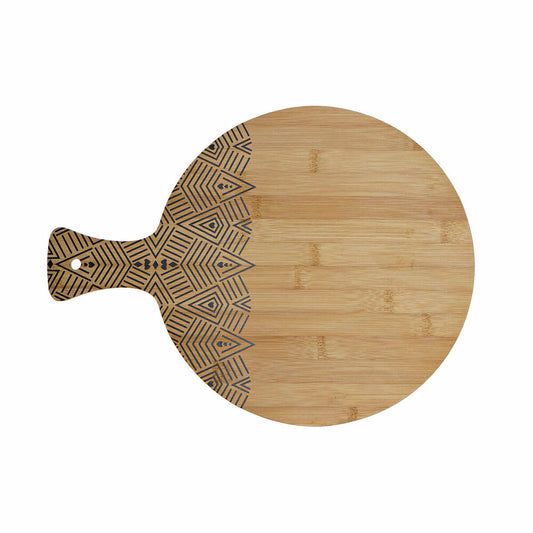 Cutting board DKD Home Decor Black Natural Bamboo Rectangular 30 x 40