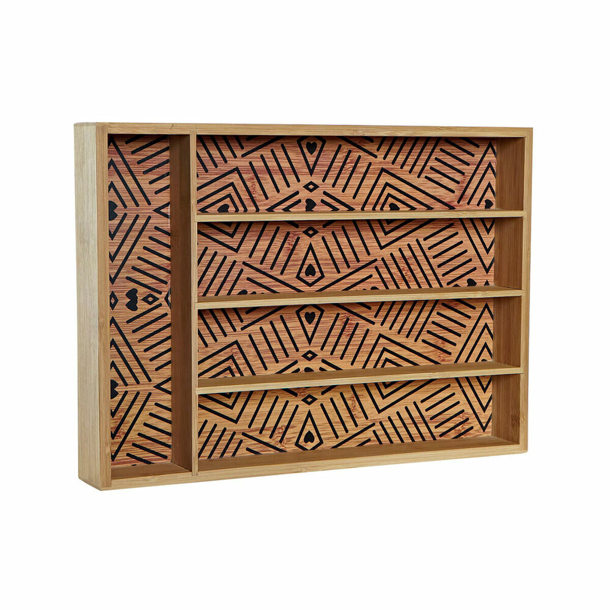 Multi-purpose basket DKD Home Decor Black Natural Bamboo 25,5 x 35,5 x