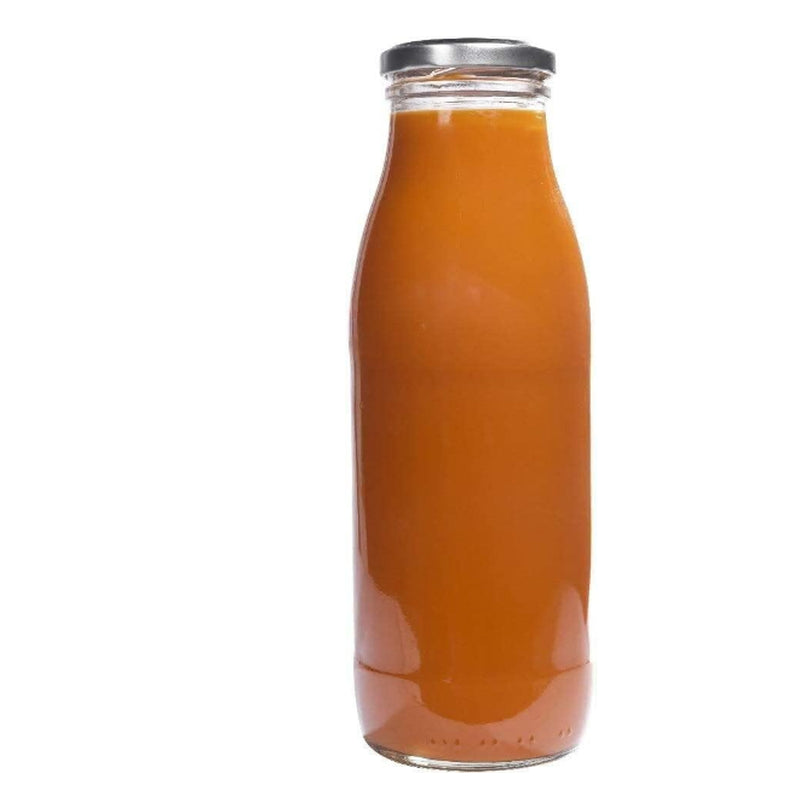 Glass Bottles with 8 Lids Silver with Tags 500Ml X 4