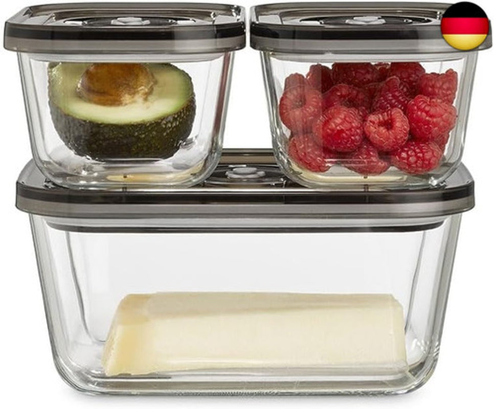 Vacuboxx Eco-Set - 3 Vakuumbehälter Aus Borosilikatgla