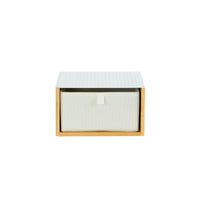 Desk Station-organizer with White Foldable Drawer