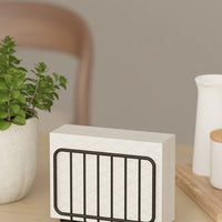 Black Metal Napkin Holder Modern Tabletop Napkin Organizer for Kitchen