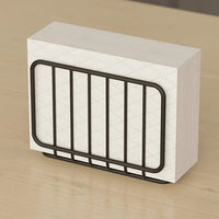 Black Metal Napkin Holder Modern Tabletop Napkin Organizer for Kitchen