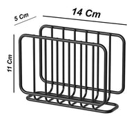Black Metal Napkin Holder Modern Tabletop Napkin Organizer for Kitchen